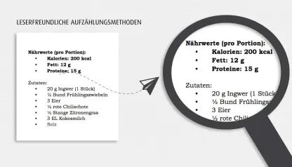 f01 Groß Formatierung Muster Aufzählung